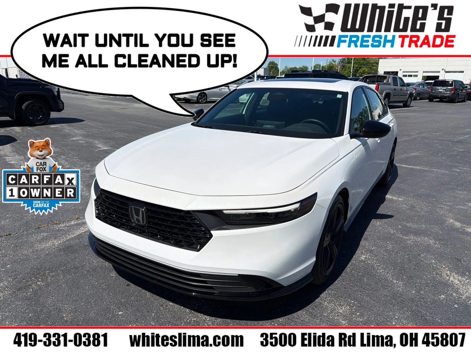 Used 2023 White Honda Sport-L image 1