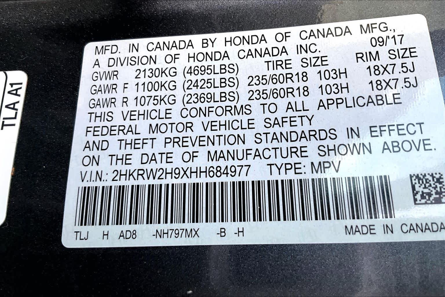 Used 2017 Modern Steel Metallic Honda Touring image 36