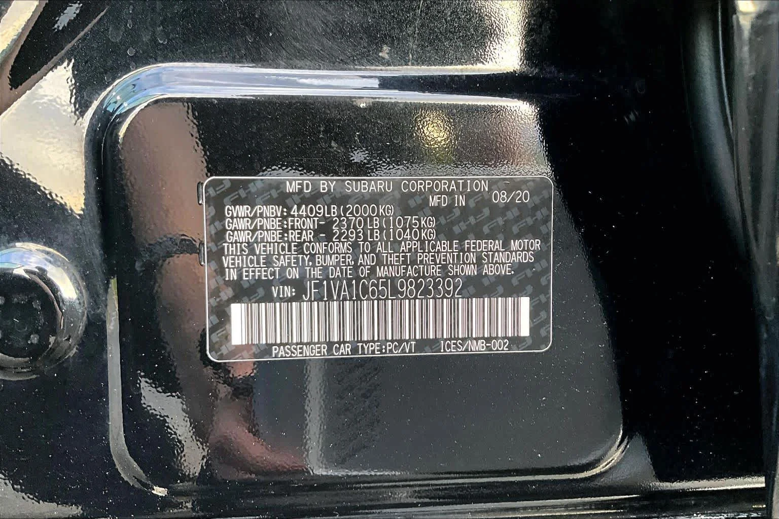 Used 2020 Crystal Black Silica Subaru Premium image 36