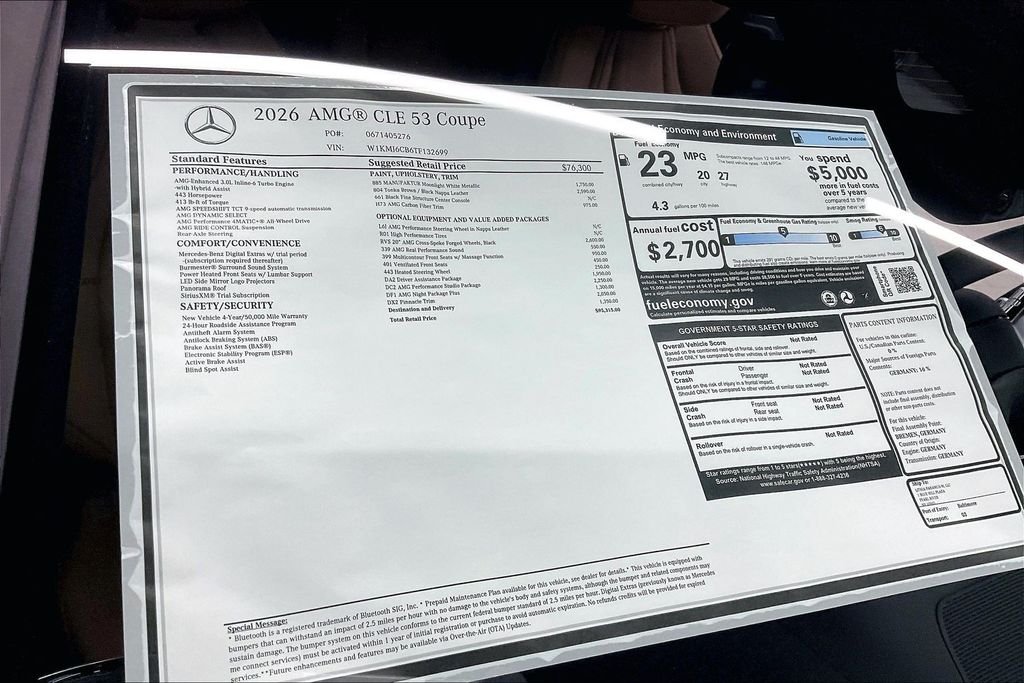 New 2026 MANUFAKTUR Moonlight White Metallic Mercedes-Benz CLE 53 AMG® image 12