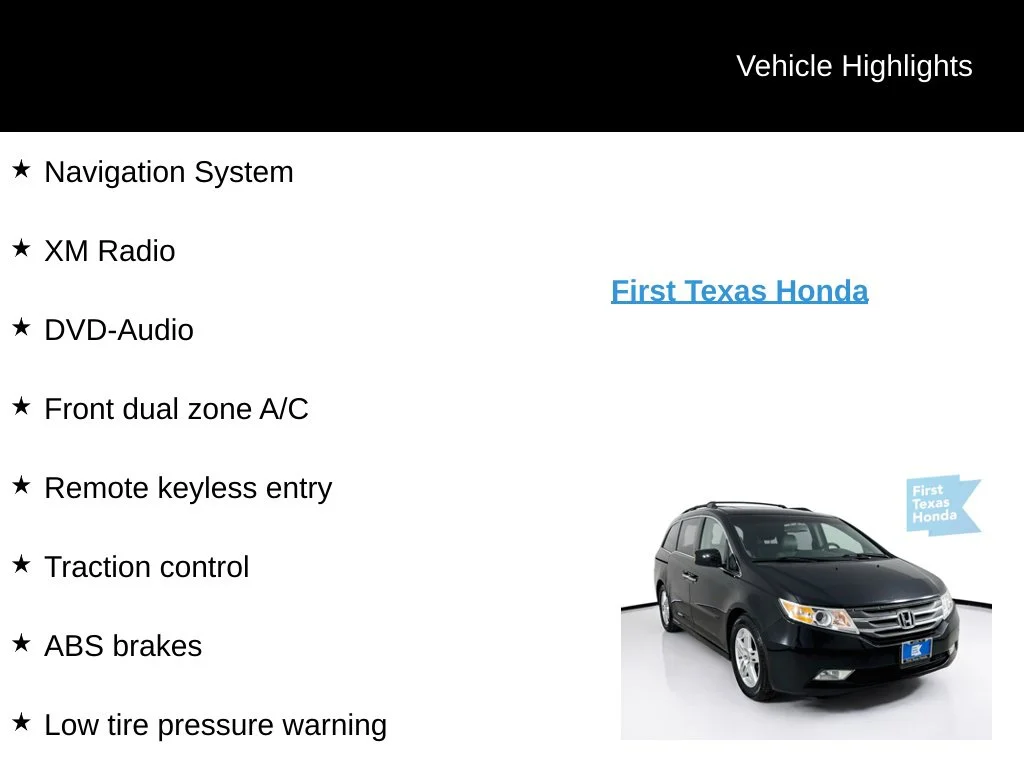 Used 2012 Black Honda Touring image 9