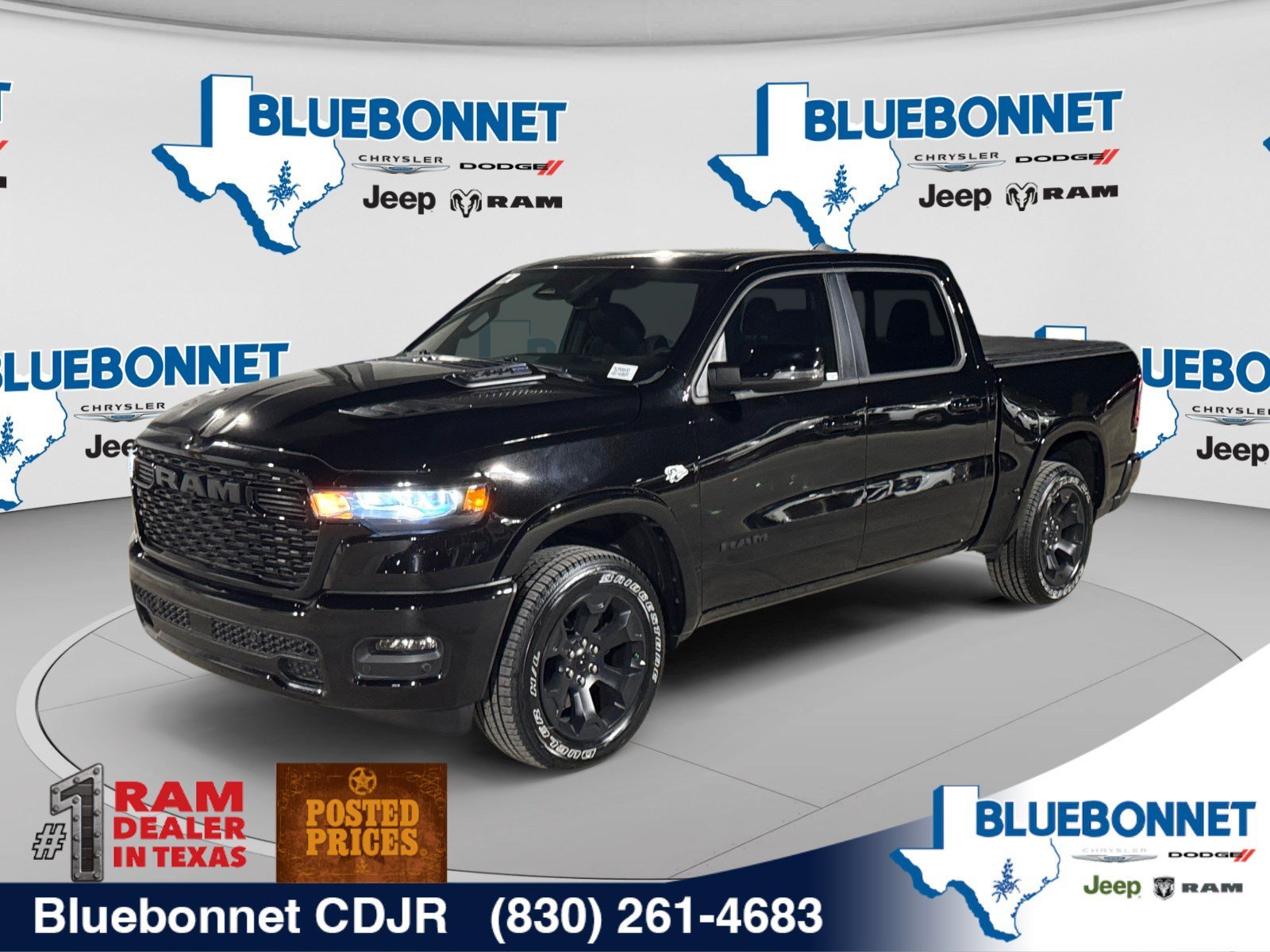 New 2026 Diamond Black Crystal Pearl-Coat Exterior Paint RAM Big Horn image 1