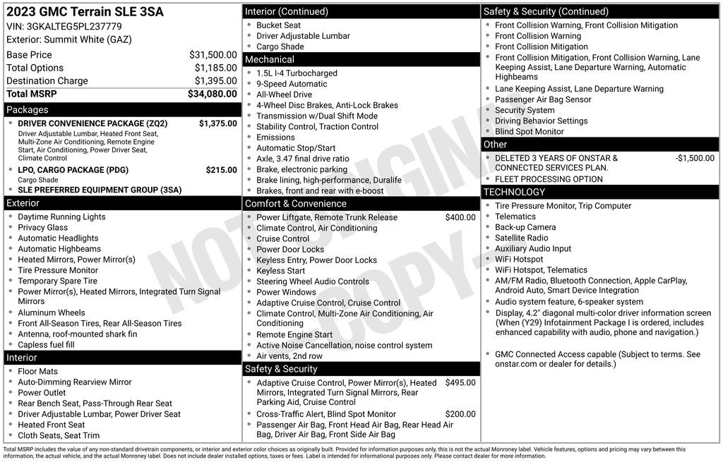 Used 2023 White GMC SLE image 27