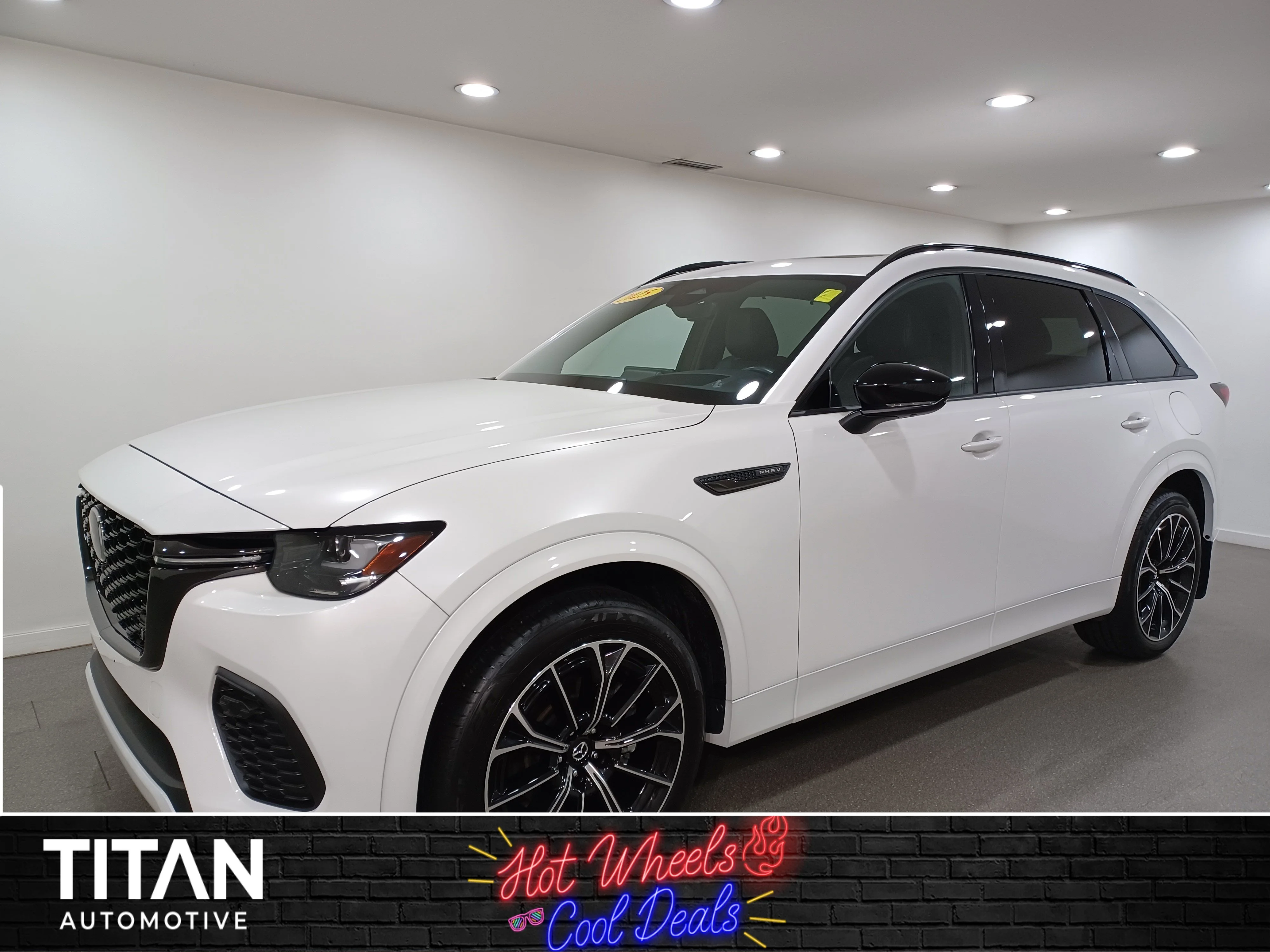 Certified Used 2025 Rhodium White Metallic Mazda GT AWD PHEV*Adaptive Cruise | Nav | 360 Cam | Cooled Leather | Pano Roof | Htd Wheel image 1