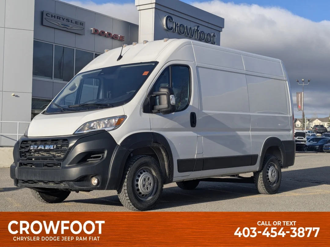 Certified Used 2025 White RAM Tradesman - - C/V HR 136 WB - Pkg 22B - Convenience Grp - Mopar Cargo Mat - Wall Paneling & More! image 1