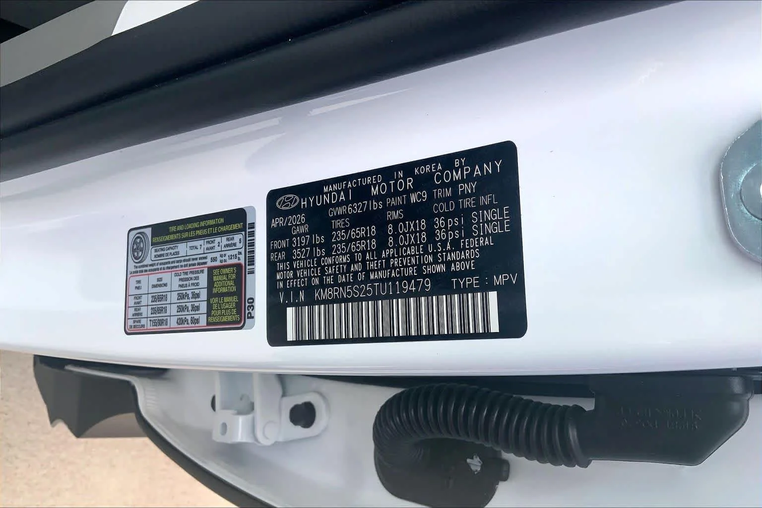 New 2026 Creamy White Pearl Hyundai SEL Premium 7P image 19