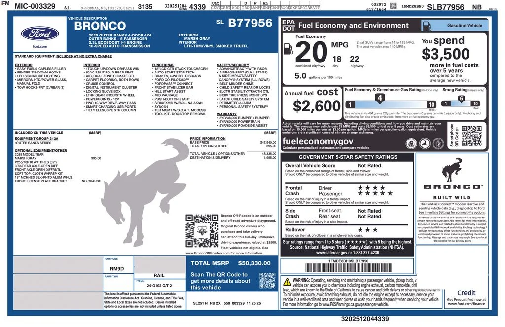 New 2025 Gray Ford Outer Banks image 4