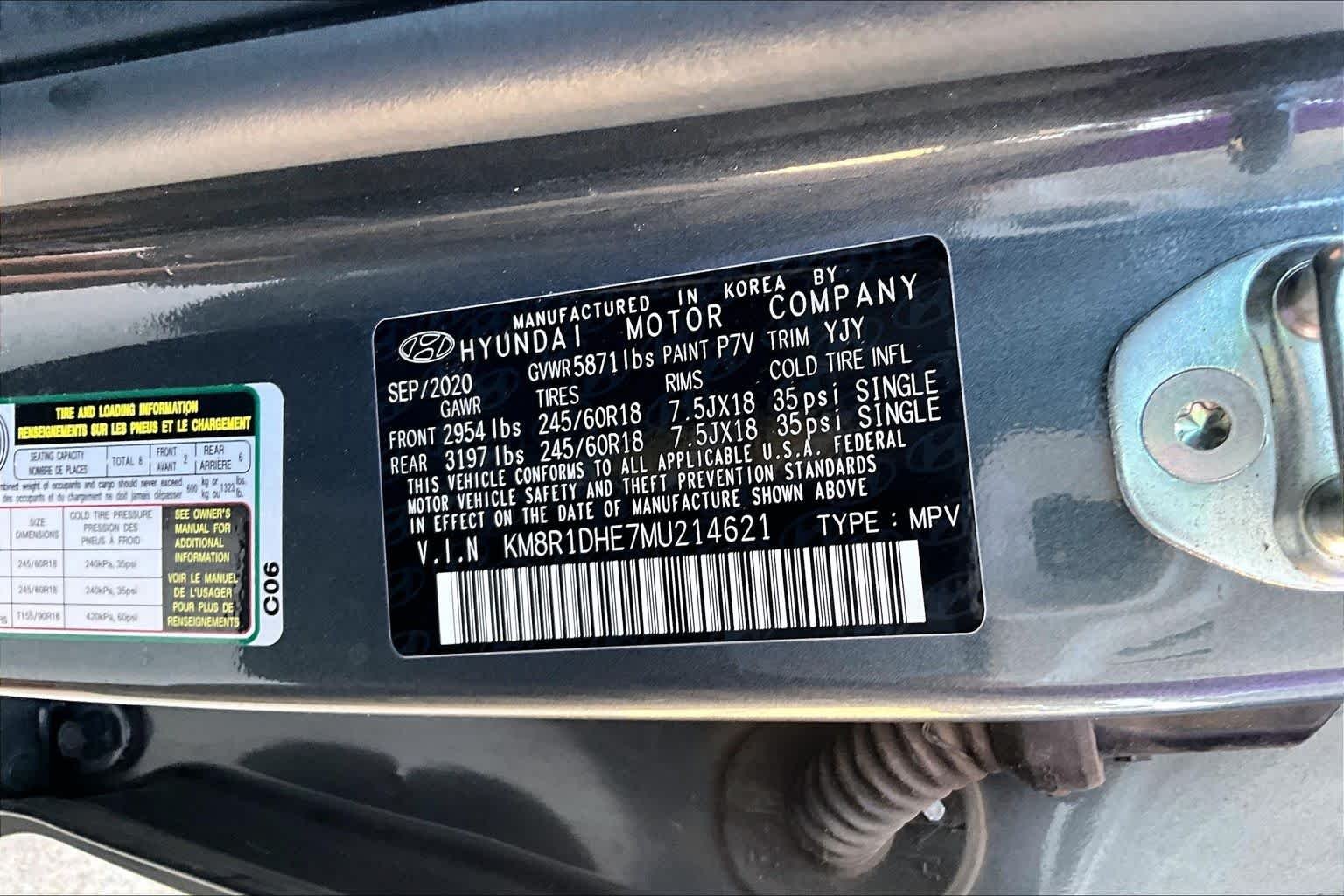 Used 2021 Steel Graphite Hyundai SE image 29