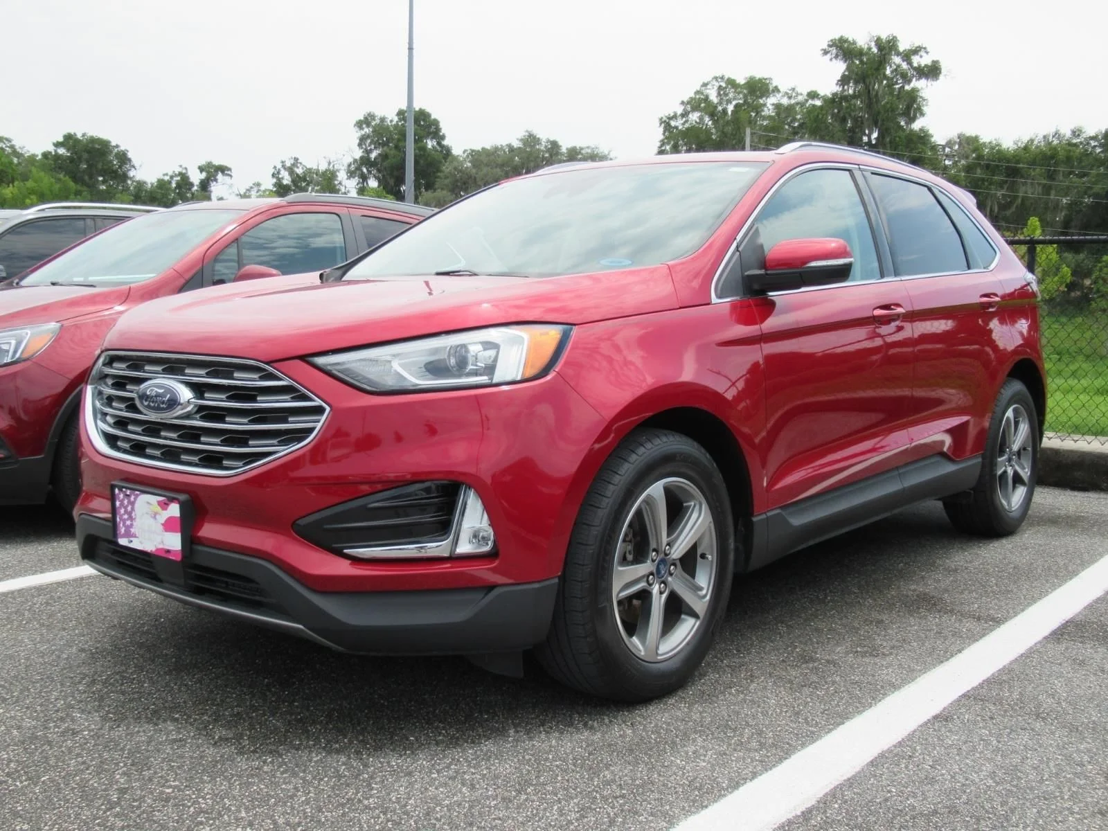 Used 2020 Red Ford SEL image 2