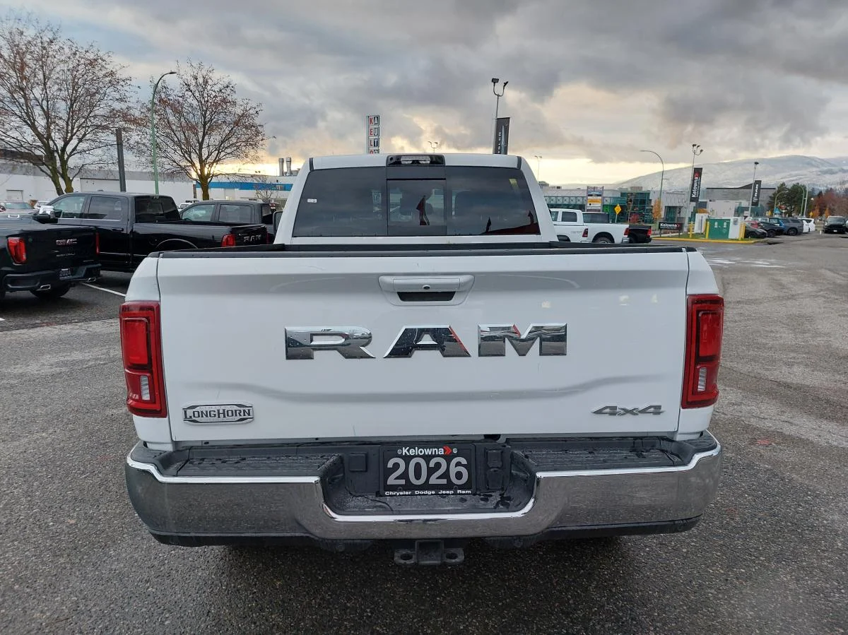 New 2026 White RAM Limited Longhorn 4x4 Crew Cab 6