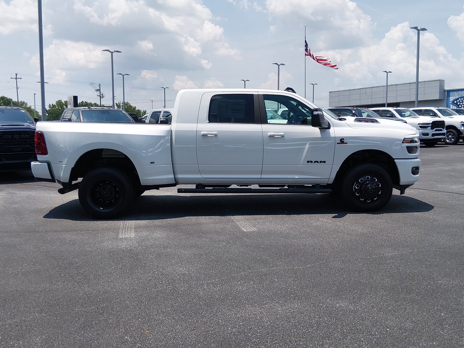 New 2026 Bright White Clear-Coat Exterior Paint RAM Laramie Mega Cab 4x4 6