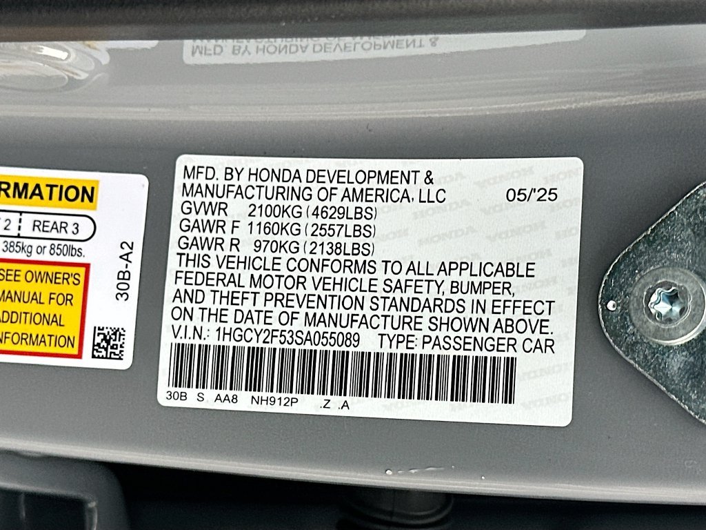 Certified Used 2025 Urban Gray Pearl Honda HYBRID SPORT image 23