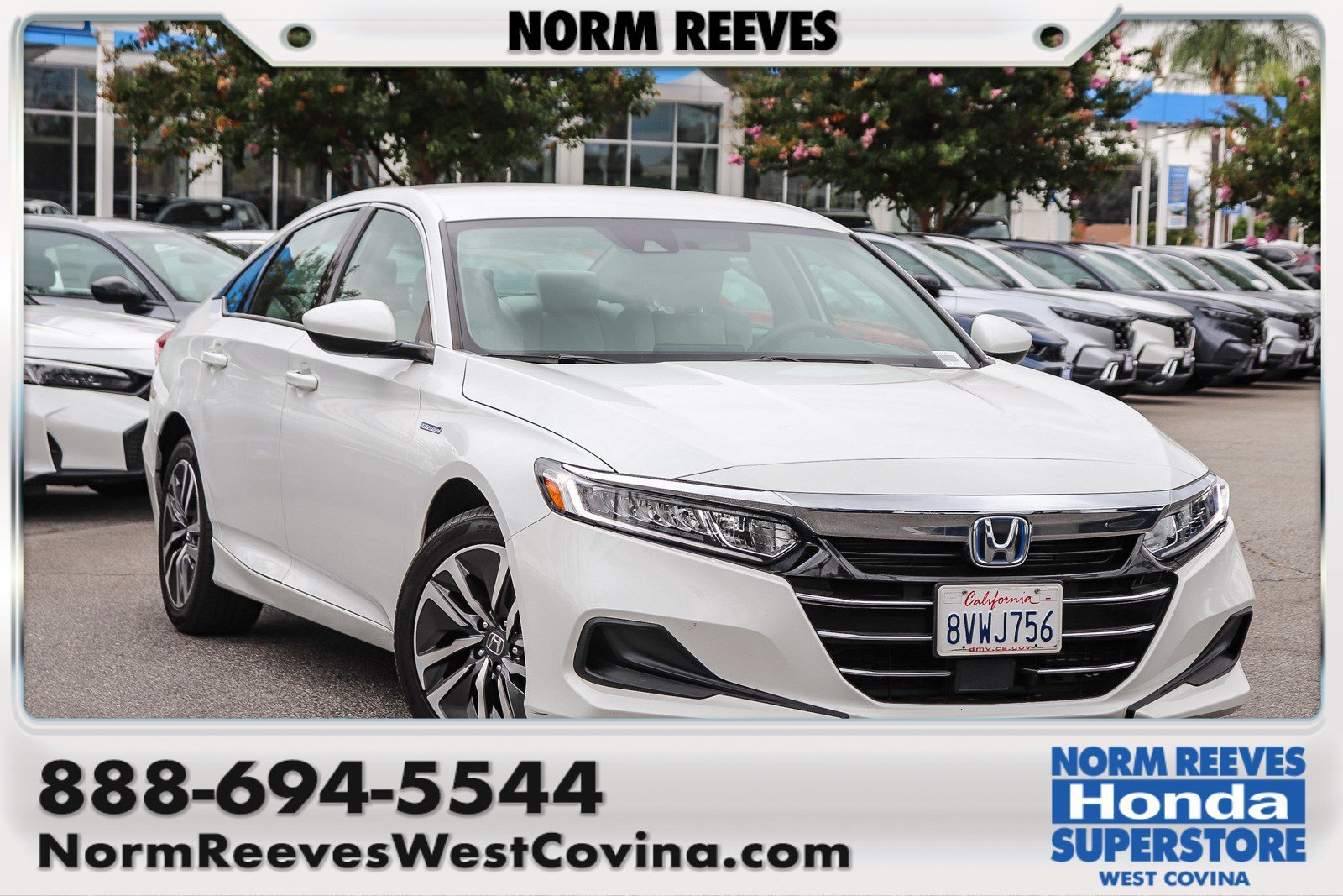 Certified Used 2021 Platinum White Pearl Honda Base image 1