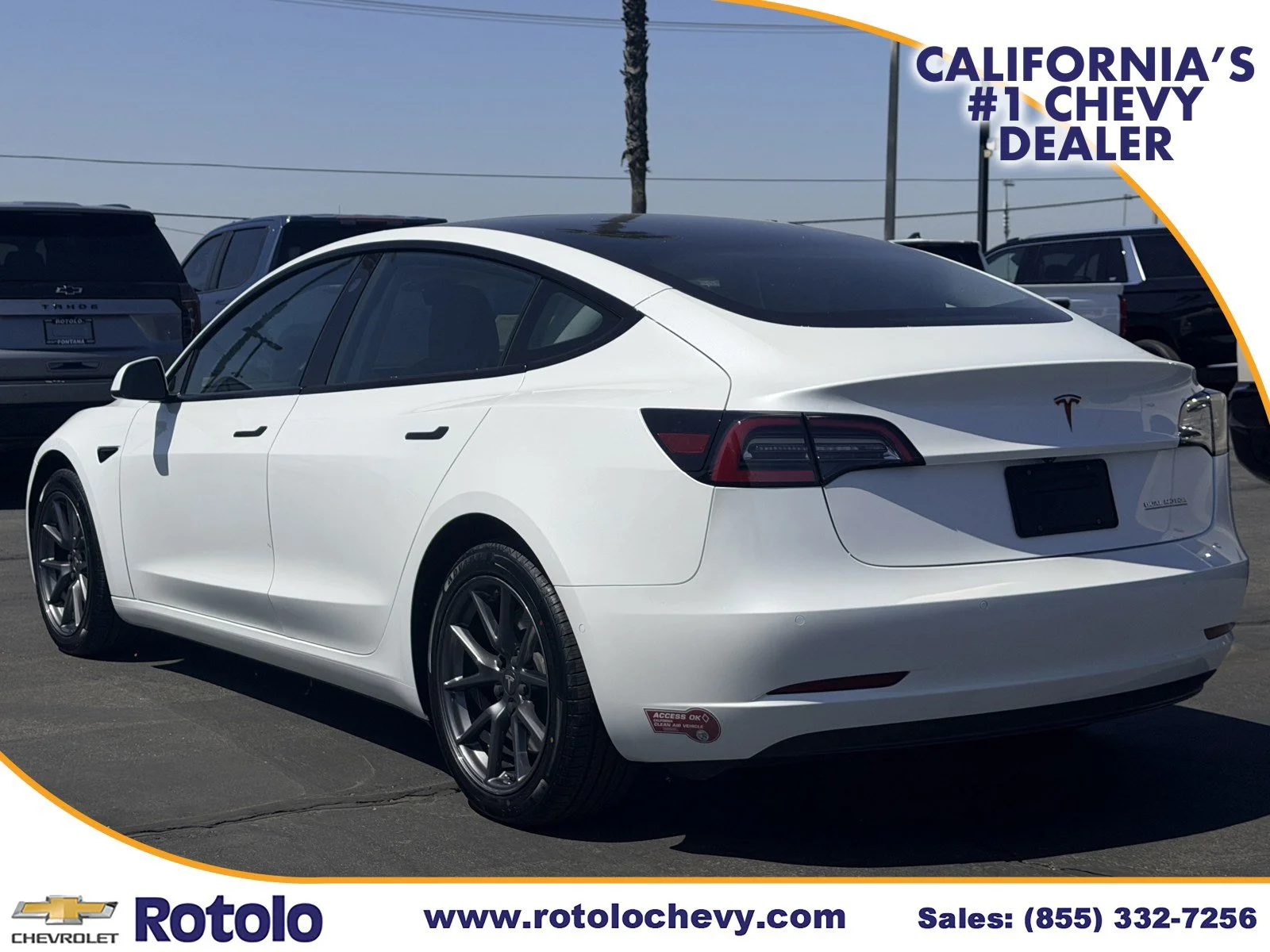 Used 2021 White Tesla Long Range image 4