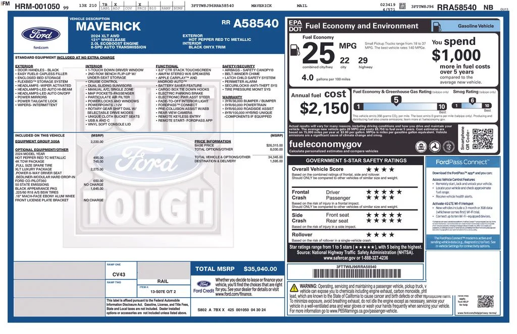 Used 2024 Red Ford XLT image 2