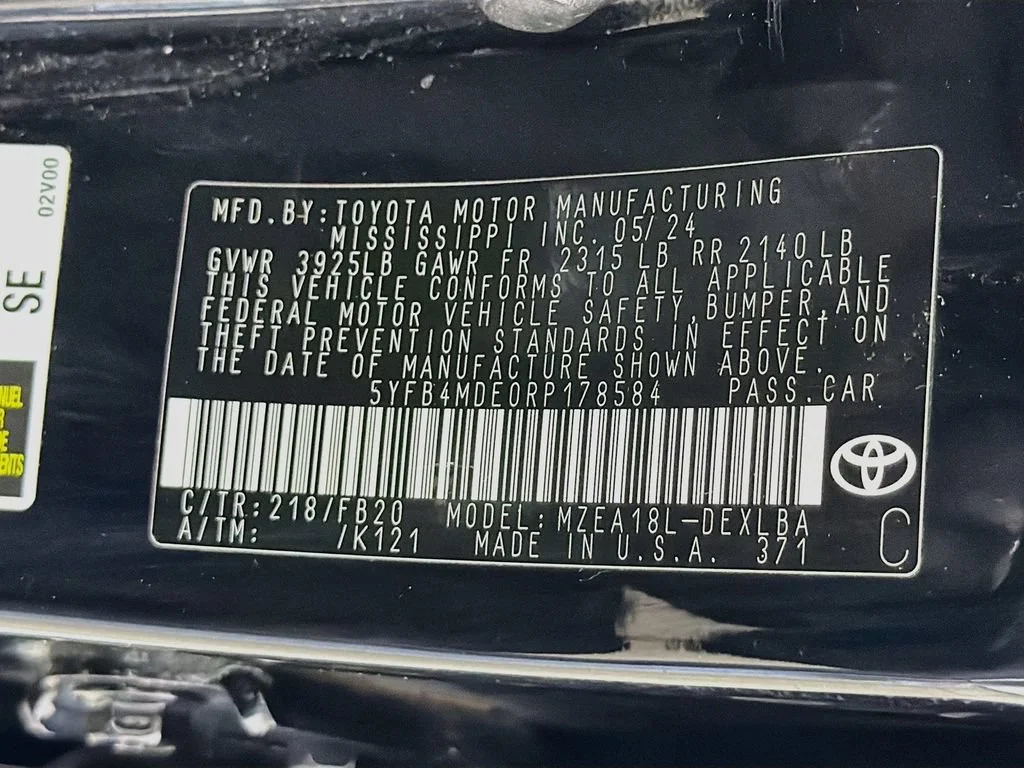 Used 2024 Black Toyota LE image 27