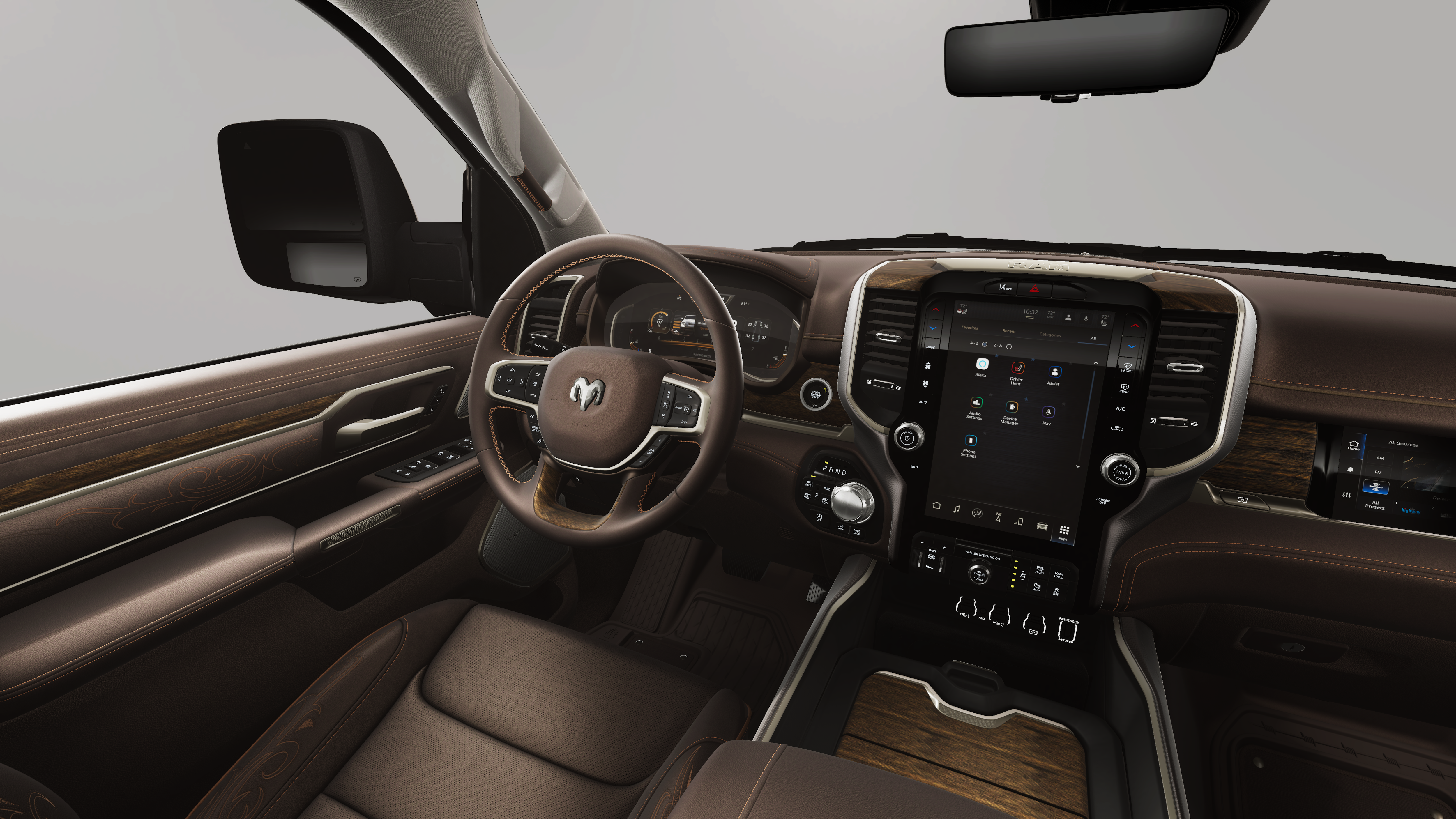New 2026 Ivory White Tri-Coat Pearl-Coat Exterior Paint RAM Limited Longhorn image 34