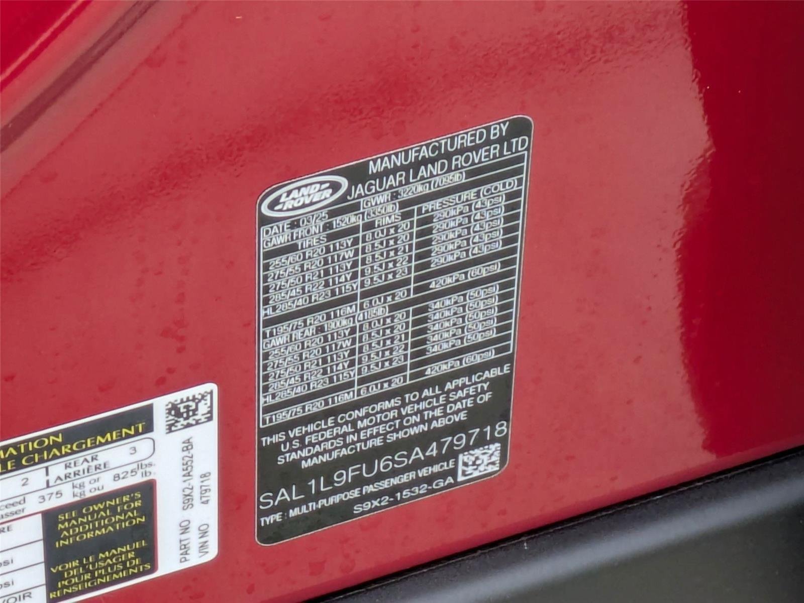 Used 2025 Firenze Red Metallic Land Rover Dynamic SE image 38