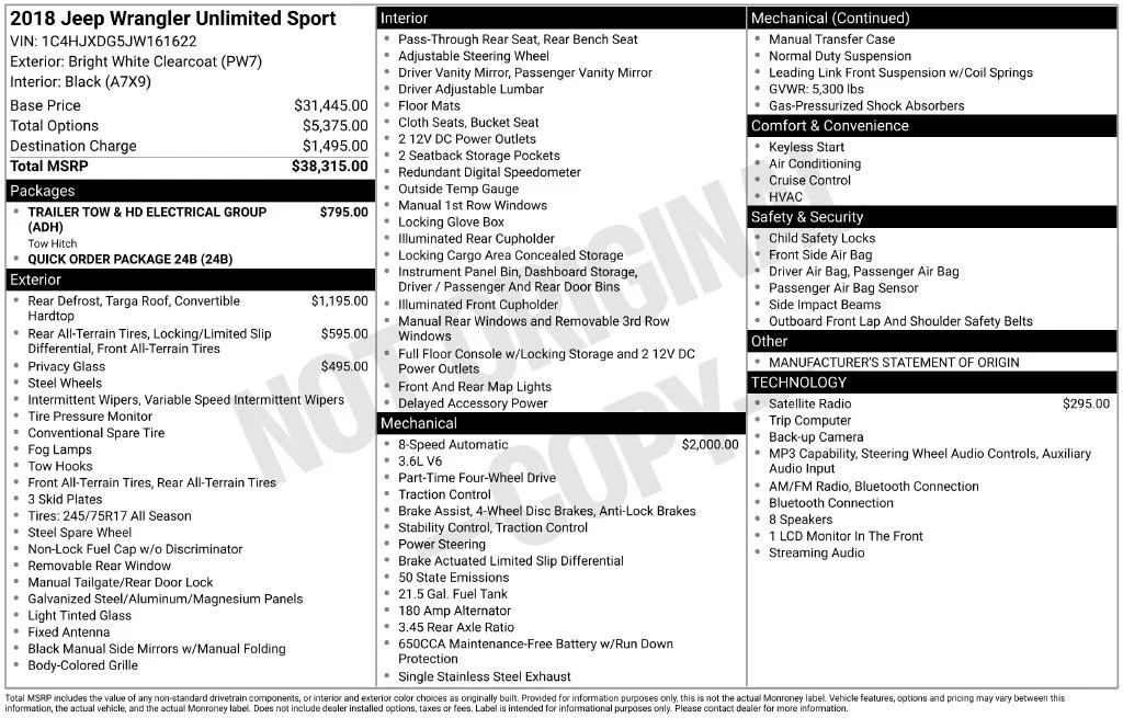 Certified Used 2018 White Jeep Unlimited Sport image 37