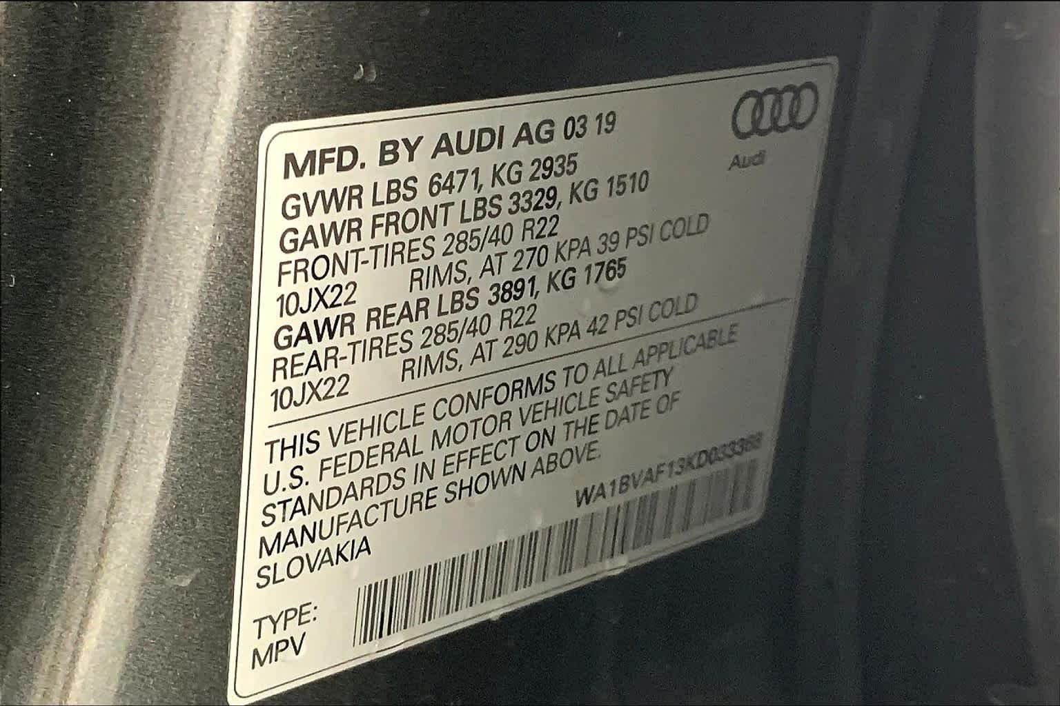 Used 2019 Samurai Gray Metallic Audi Premium Plus image 20