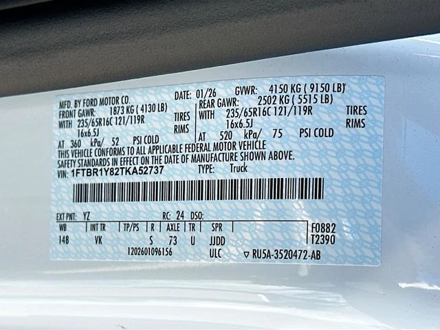 New 2026 Oxford White Ford Base image 19