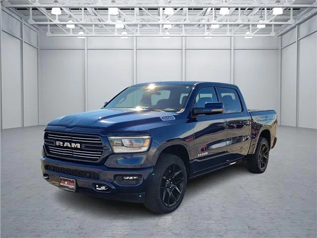 Used 2024 Blue RAM Laramie 4x4 Crew Cab 144.5 in. WB image 1