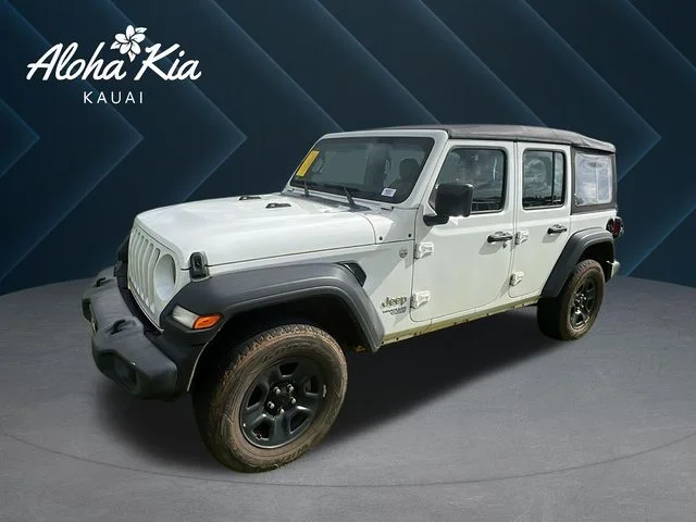 Used 2019 White Jeep Unlimited Sport image 1