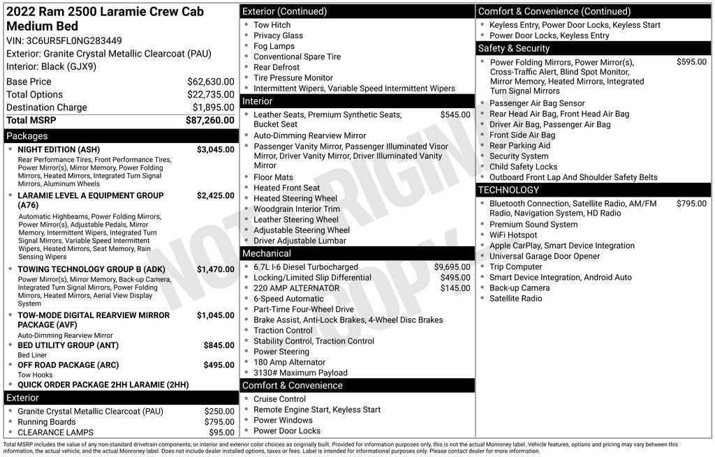 Used 2022 Gray Ram Laramie image 3