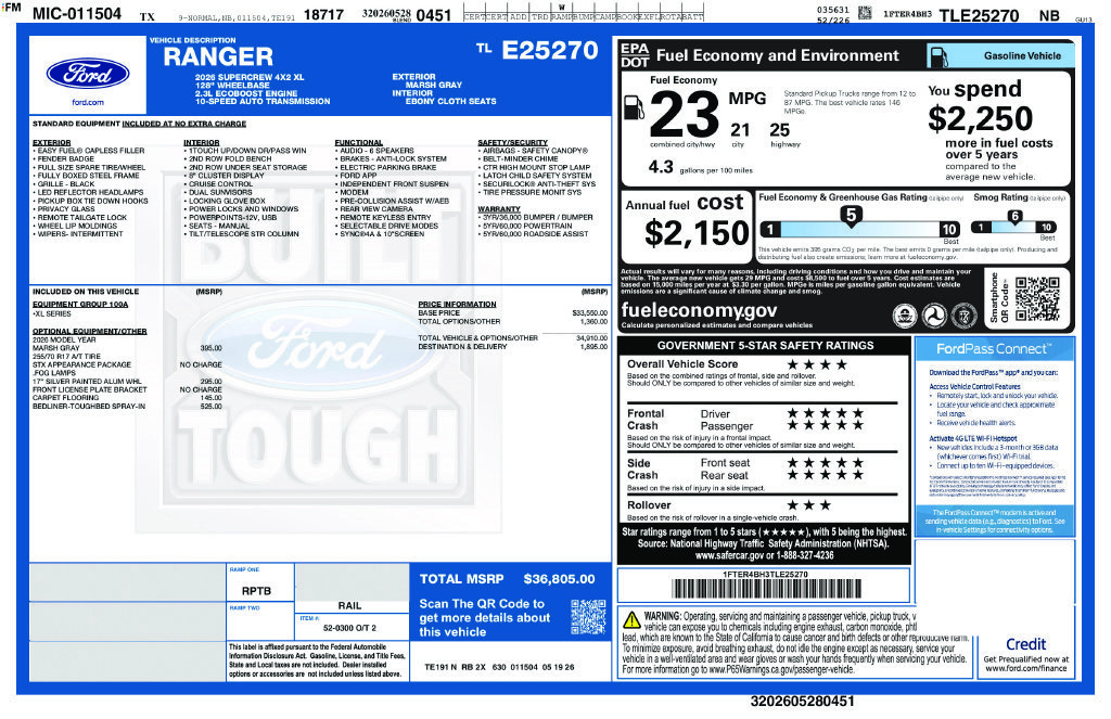 Used 2026 Gray Ford XL image 2