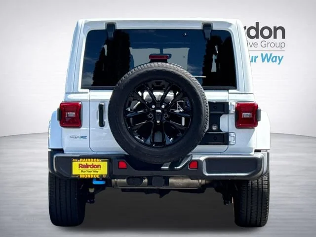 Used 2023 Bright White Clearcoat Jeep Sahara 4xe image 5