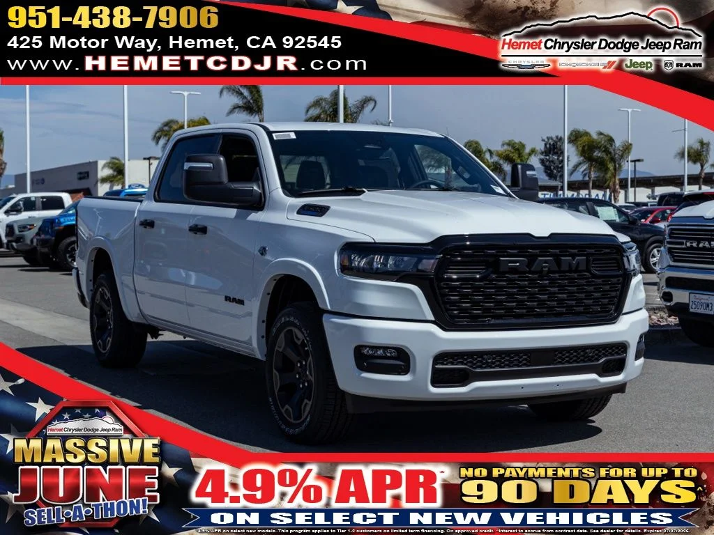 New 2026 Bright White Clear-Coat Exterior Paint RAM Big Horn Night Edition image 1