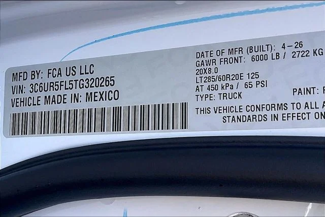 New 2026 Bright White Clear-Coat Exterior Paint RAM Laramie image 13