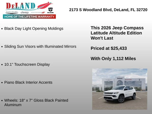 New 2026 Bright White Clear-Coat Exterior Paint Jeep Latitude image 18