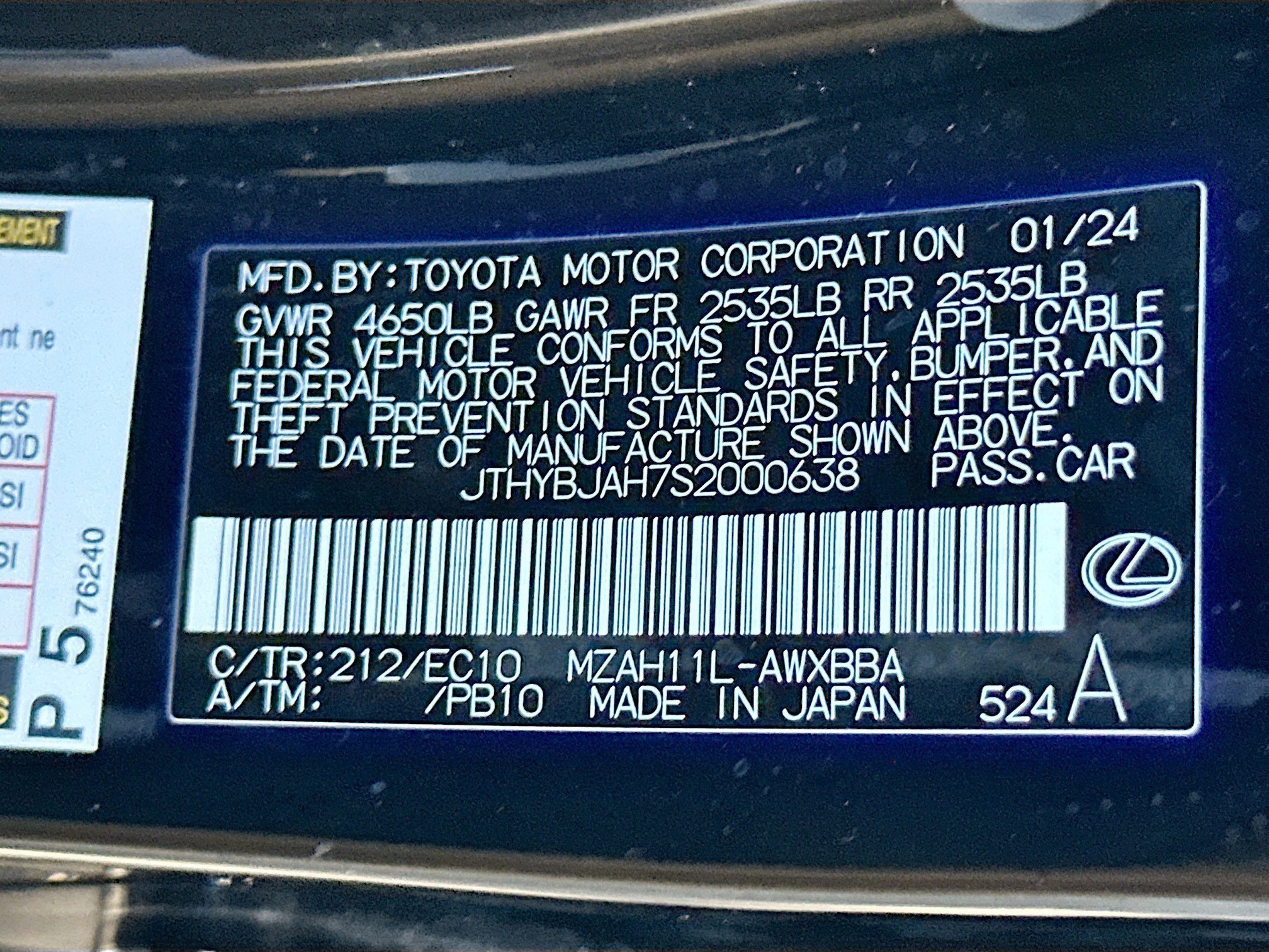 Used 2025 Obsidian Lexus UX 300h F SPORT Design image 21