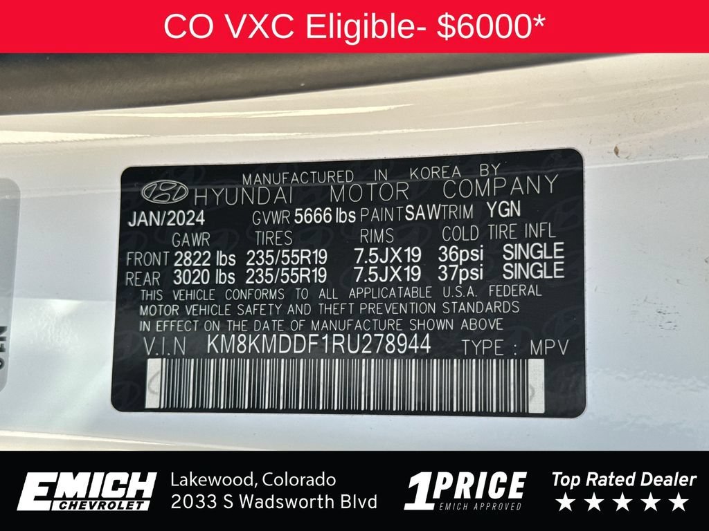 Used 2024 Atlas White Hyundai SE image 29