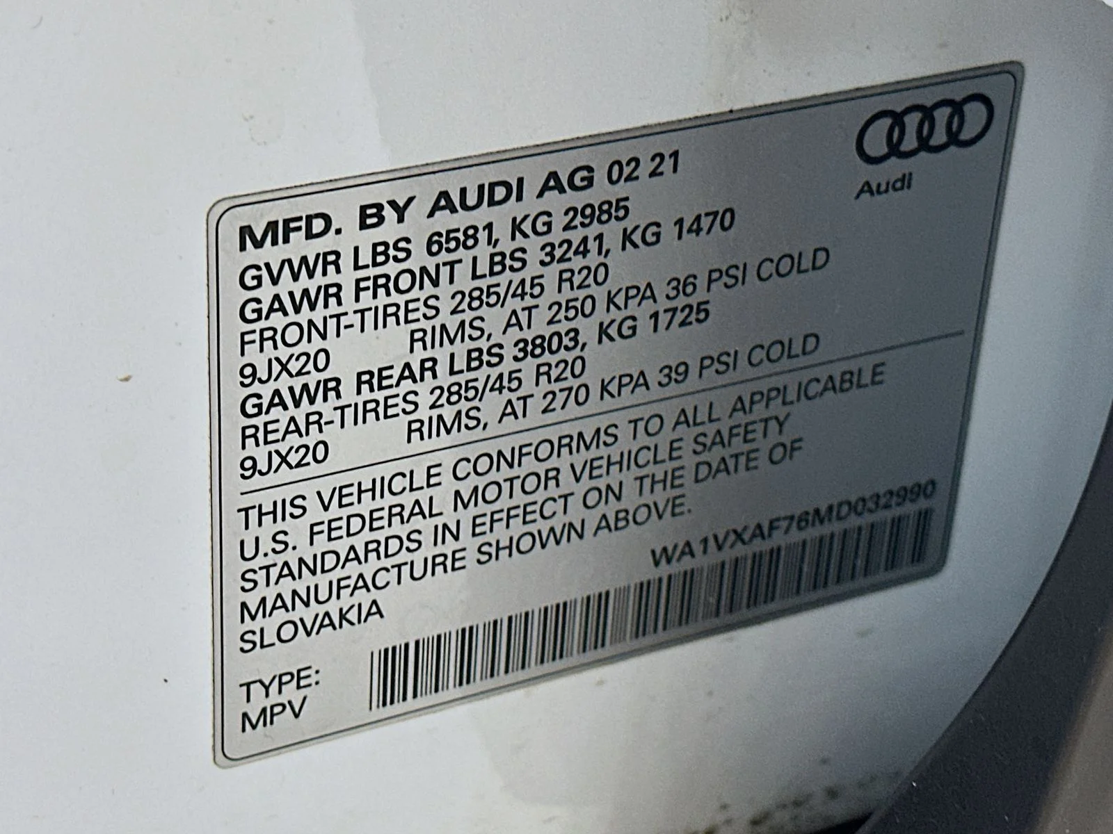 Used 2021 White Audi  image 47