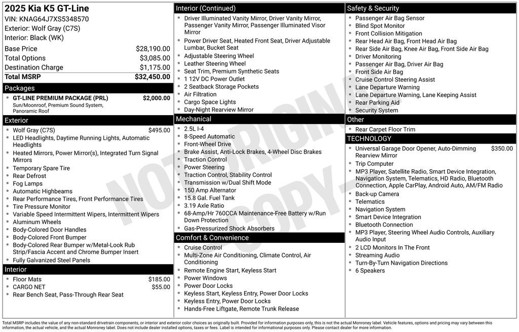 Used 2025 Gray Kia GT-Line image 28
