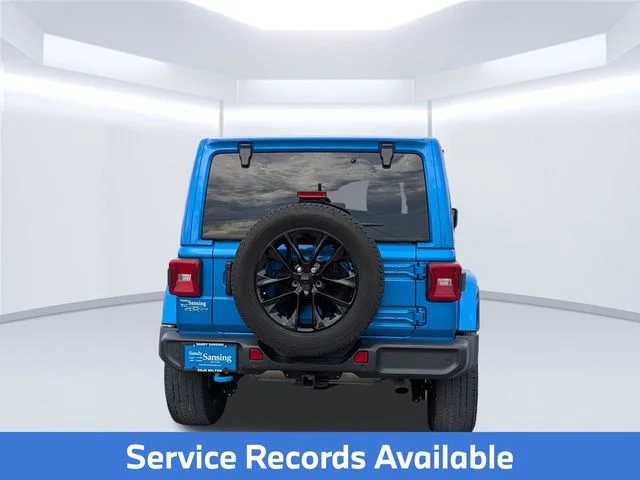 Used 2022 Blue Jeep Unlimited Sahara 4xe image 5