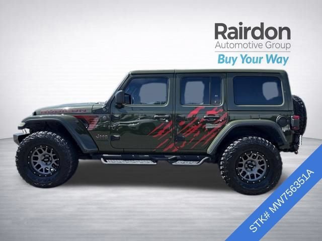 Used 2021 Sarge Green Clearcoat Jeep Unlimited Rubicon image 4