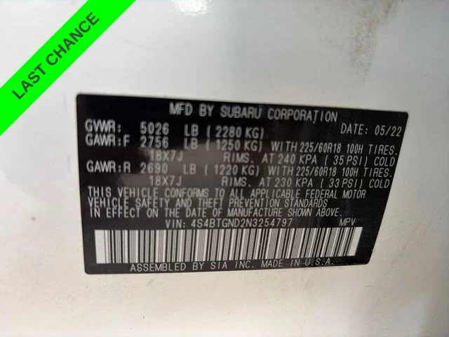 Used 2022 White Subaru Limited XT image 29