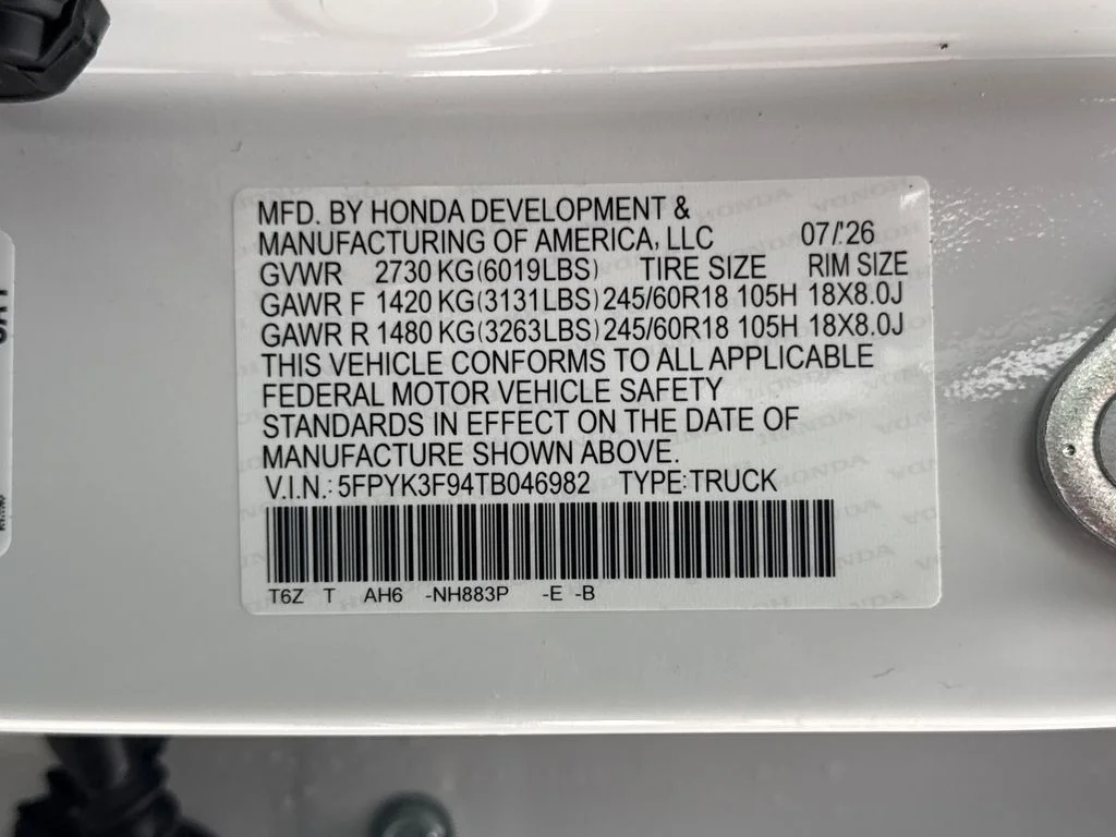 New 2026 Platinum White Pearl Honda Black Edition Two-Tone image 30