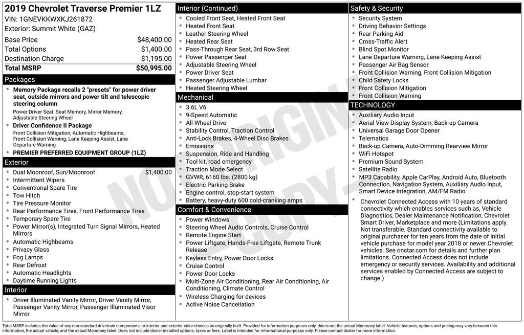 Used 2019 White Chevrolet Premier image 6