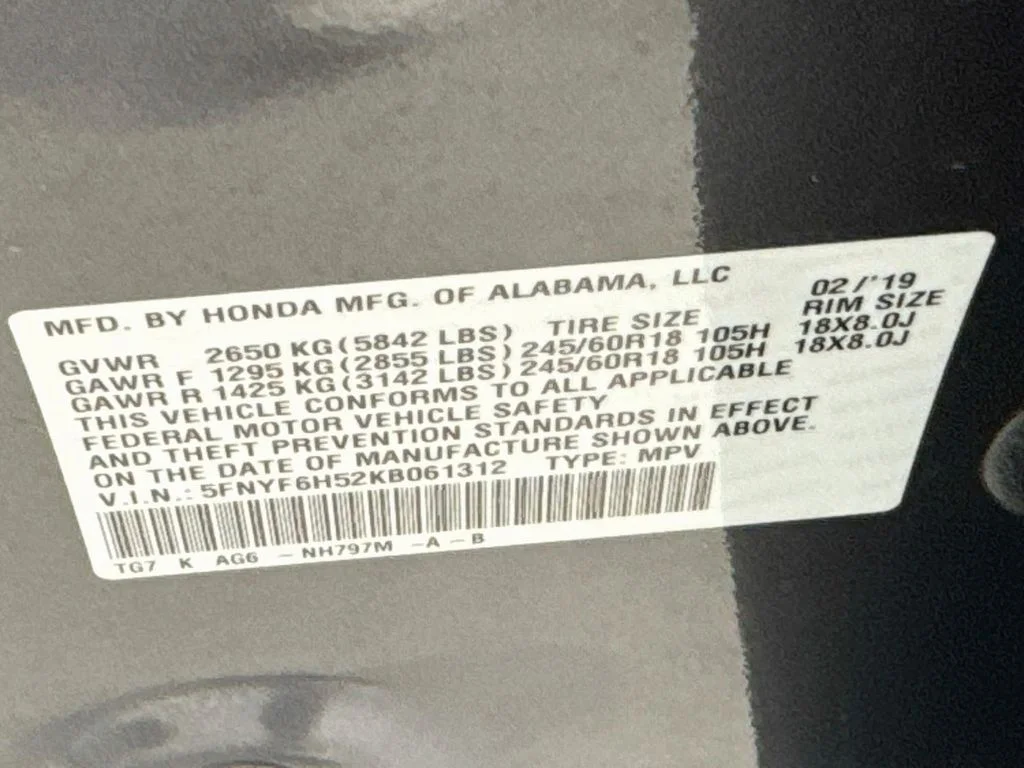 Certified Used 2019 Gray Honda EX-L image 44