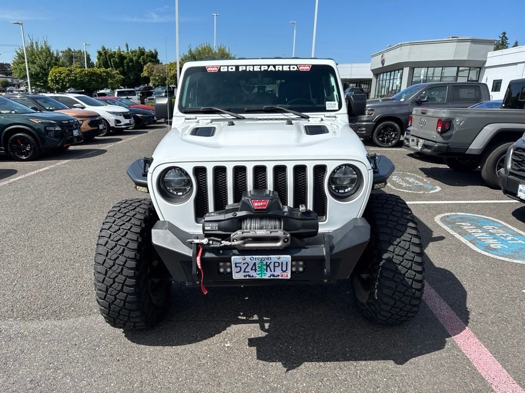 Used 2018 Bright White Clearcoat Jeep Unlimited Rubicon image 1