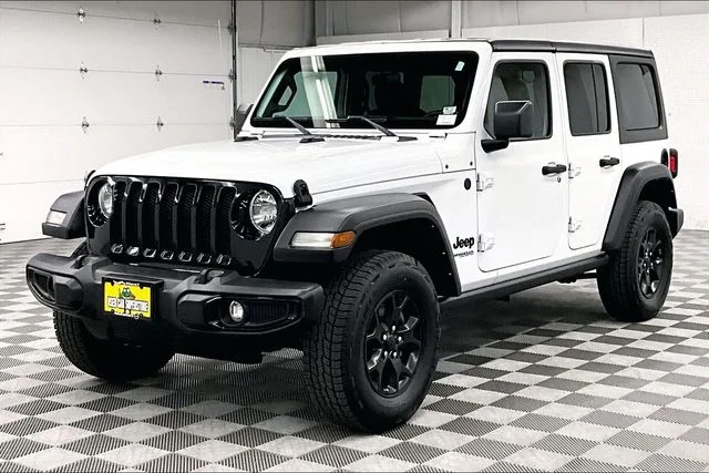Used 2022 Bright White Clearcoat Jeep Unlimited Willys image 12