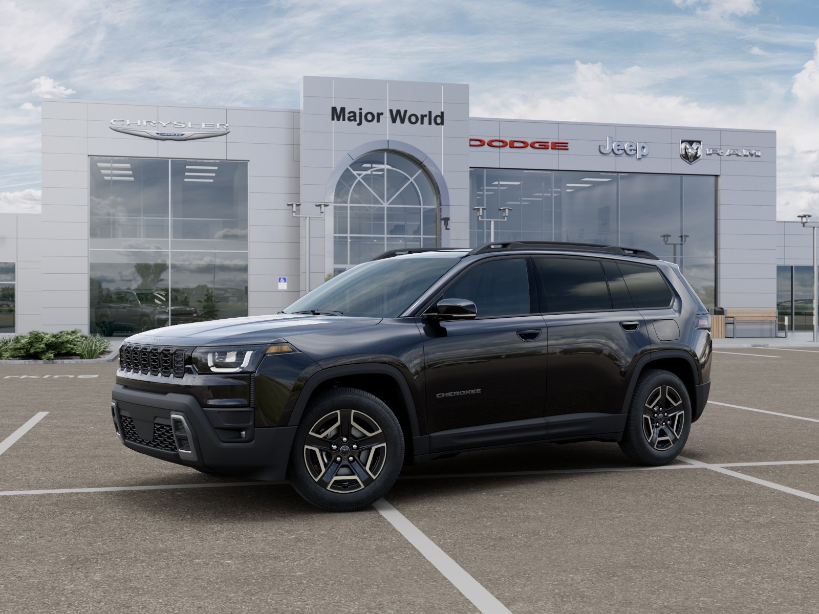 New 2026 Diamond Black Crystal Pearl-Coat Exterior Paint Jeep Limited image 2