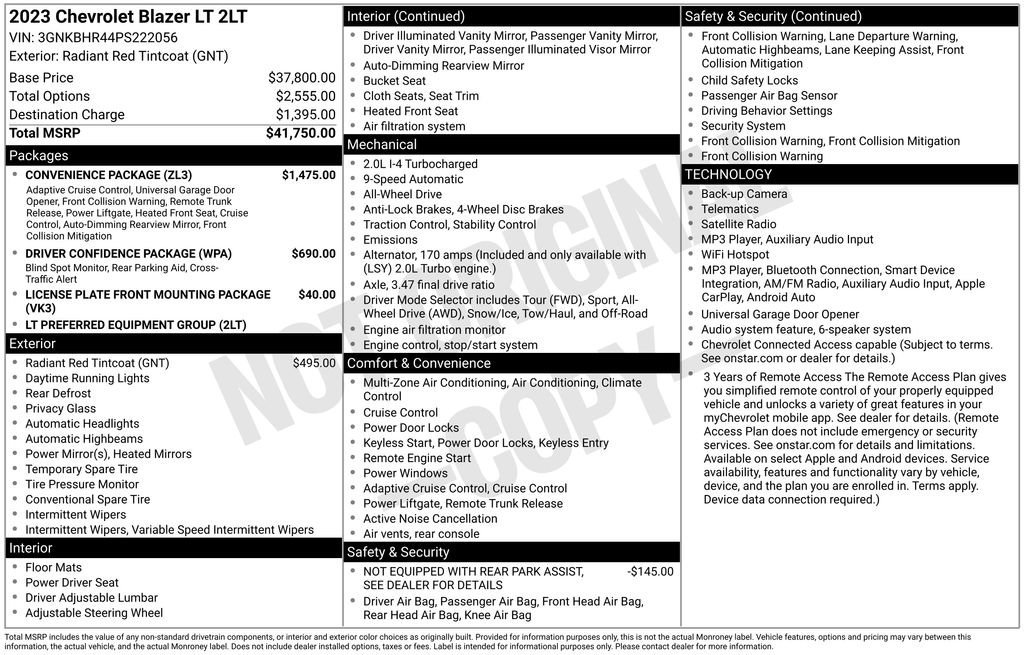 Used 2023 RADIANT RED TINTCOAT Chevrolet LT image 30