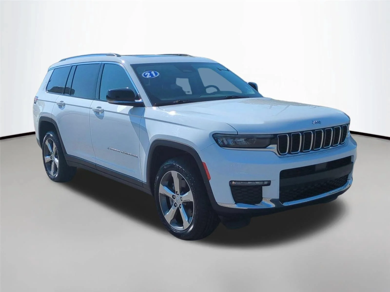 Used 2021 Bright White Clearcoat Jeep Limited image 7