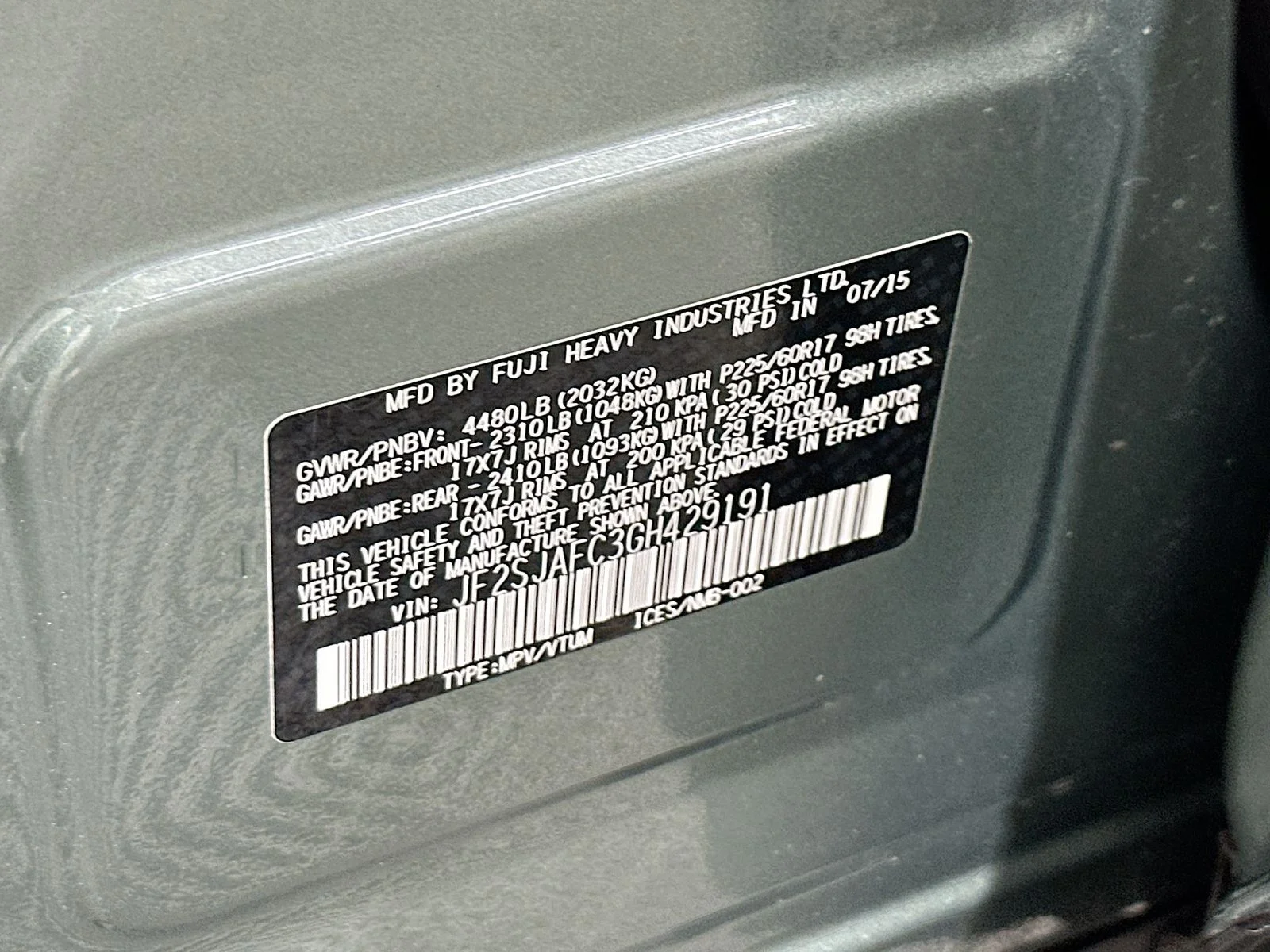 Used 2016 Jasmine Green Metallic Subaru 2.5i Premium image 31