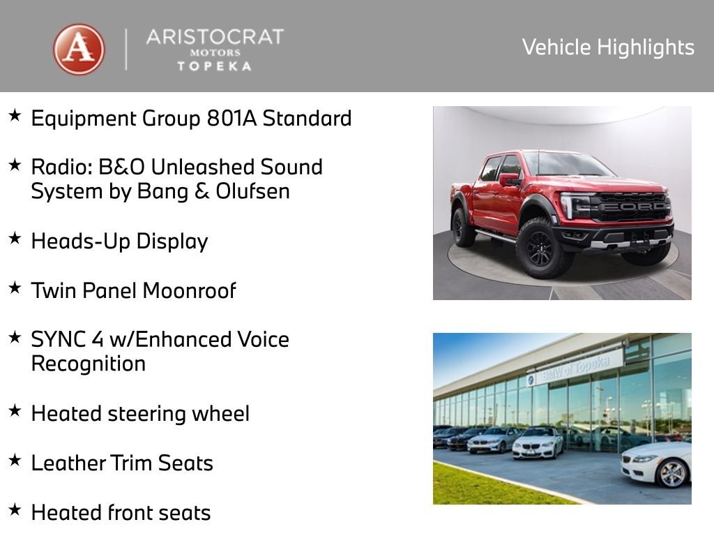 Used 2024 Ford F-150 Raptor with VIN 1FTFW1RG4RFB68359 for sale in Kansas City